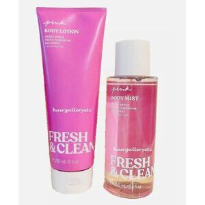 Pink Fresh & Clean Body Lotion &‎ Body Mist Set NEW